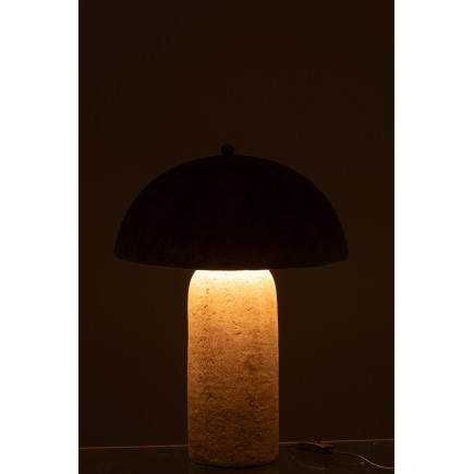 Lampe de table en papier mâché beige 36.5x36.5x50 cm