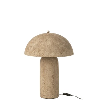 Lámpara de mesa de papel maché beige 36,5x36,5x50 cm
