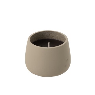 Bougie extérieure 31H en ciment gris 18x18x13.5 cm