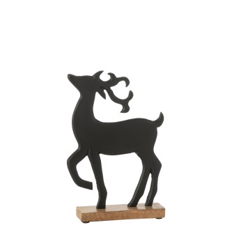 Renne su Base in Alluminio/Legno Nero Grande