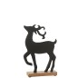 Renne su Base in Alluminio/Legno Nero Grande