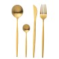 Conjunto de 24 talheres em aço inoxidável dourado Conjunto de 24 talheres em aço inoxidável dourado