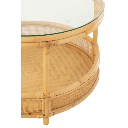 Table basse en bois naturel 70x70x47 cm