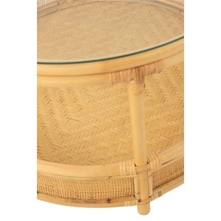 Table basse en bois naturel 70x70x47 cm