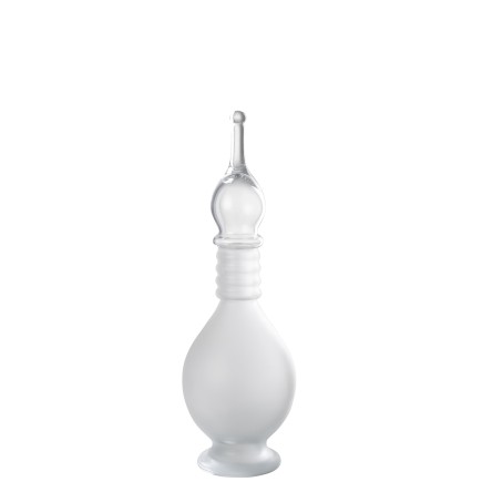 Garrafa decorativa com rolha de vidro transparente 13,5 x 13,5 x 40 cm