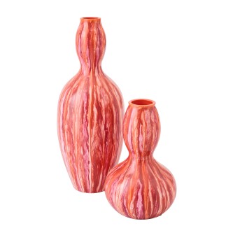 Vaso de cerâmica multicolorido  35x35x85 cm