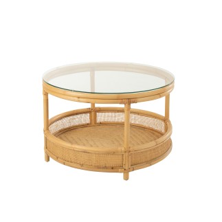 Table basse en bois naturel 70x70x47 cm