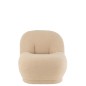 Puf de Tela Beige 78x88x72cm Puf de Tela Beige 78x88x72cm