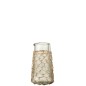 Carafe avec filet rotin en verre transparent 11x9x20 cm Carafe avec filet rotin en verre transparent 11x9x20 cm
