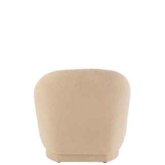 Puf de Tela Beige 78x88x72cm