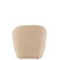 Puf de Tela Beige 78x88x72cm Puf de Tela Beige 78x88x72cm