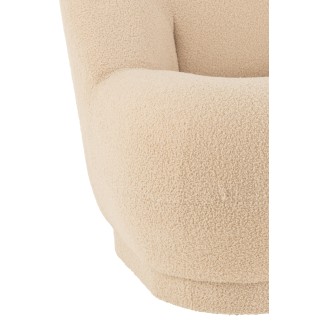 Puf de Tela Beige 78x88x72cm