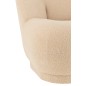 Puf de Tela Beige 78x88x72cm Puf de Tela Beige 78x88x72cm