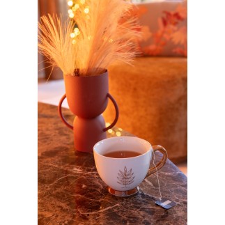 Branche de plumes en plastique orange 13x4x70 cm