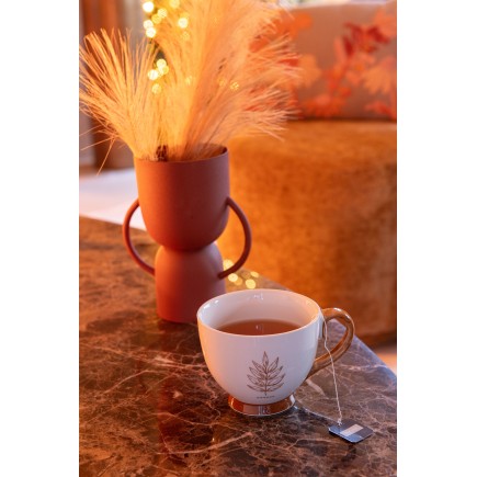 Branche de plumes en plastique orange 13x4x70 cm