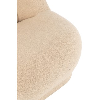 Puf de Tela Beige 78x88x72cm