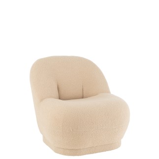 Puf de Tela Beige 78x88x72cm