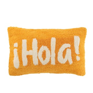 Almofada retangular «Hola» laranja 30x50x15 cm