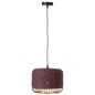 Lampada da soffitto in metallo e fibra marrone 27x27x20 cm Lampada da soffitto in metallo e fibra marrone 27x27x20 cm