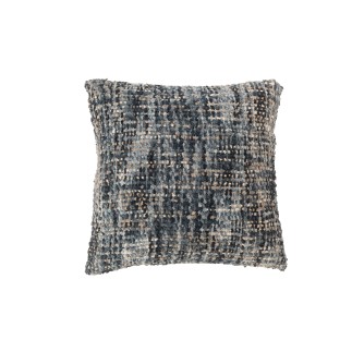 Cuscino quadrato in poliestere blu 45x45x12 cm