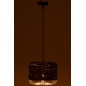 Lampada da soffitto in metallo e fibra marrone 27x27x20 cm Lampada da soffitto in metallo e fibra marrone 27x27x20 cm