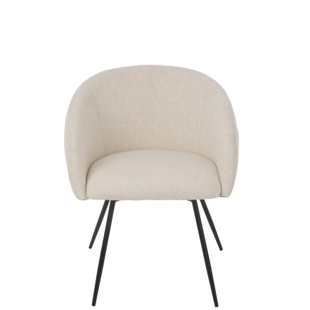 Cadeira em metal branco 60x61x75 cm
