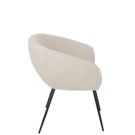Chaise en métal blanc 60x61x75 cm