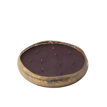 Bougie M-Chic doré 29x29x6 cm