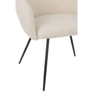 Cadeira em metal branco 60x61x75 cm