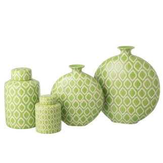 Jarrón de porcelana verde 40 x 17 x 43 cm