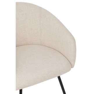 Cadeira em metal branco 60x61x75 cm