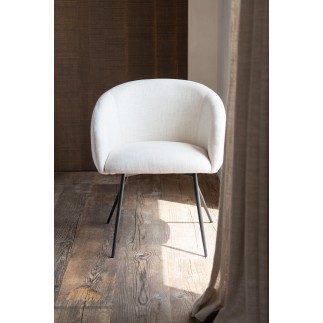 Silla de metal blanco 60*61*75 cm