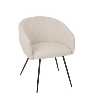 Cadeira em metal branco 60x61x75 cm