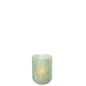 Photophore en verre vert 13x13x18 cm Photophore en verre vert 13x13x18 cm