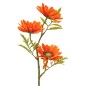 Fleur de paquerette en plastique orange 11x11x45 cm Fleur de paquerette en plastique orange 11x11x45 cm