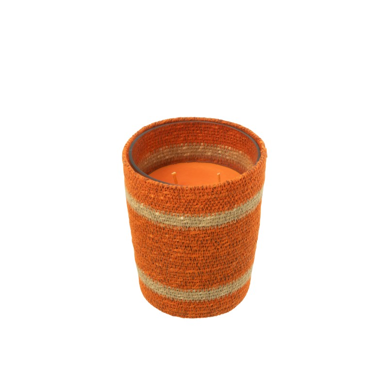 Bougie parfumée dans verre orange 55h - 12.5x12.5x15.5 cm Bougie parfumée dans verre orange 55h - 12.5x12.5x15.5 cm