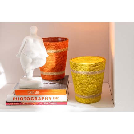 Bougie parfumée dans verre orange 55h - 12.5x12.5x15.5 cm