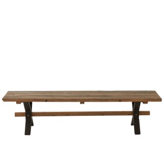 Panca invecchiata in legno marrone 180x35x45 cm