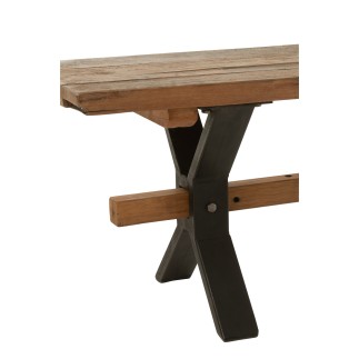 Panca invecchiata in legno marrone 180x35x45 cm