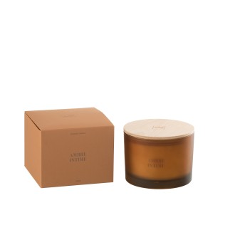 Candela profumata «Ambra Intima» 28h bianca 11.5x1.5x10 cm