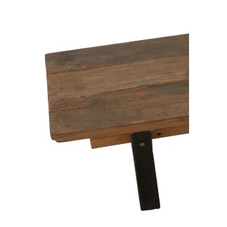 Panca invecchiata in legno marrone 180x35x45 cm