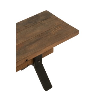 Panca invecchiata in legno marrone 180x35x45 cm