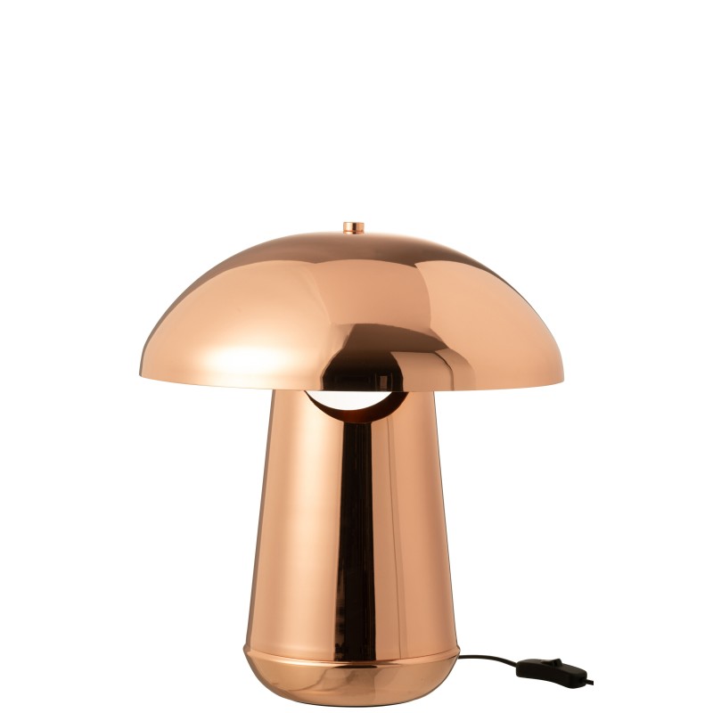 Lampada a fungo in metallo rame 35x35x43 cm