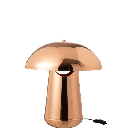 Candeeiro cogumelo em metal cobre 35x35x43 cm