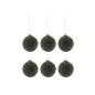 Confezione di 6 ornamenti natalizi in vetro verde 8x8x8 cm