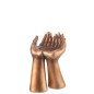 Suporte para velas em poliresina cobre 19x17,5x25 cm