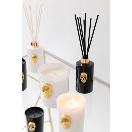 Vela perfumada portavelas con calavera 11.5x11x13 cm