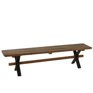 Panca invecchiata in legno marrone 180x35x45 cm