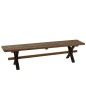 Panca invecchiata in legno marrone 180x35x45 cm Panca invecchiata in legno marrone 180x35x45 cm