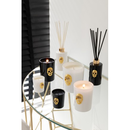 Vela perfumada portavelas con calavera 11.5x11x13 cm